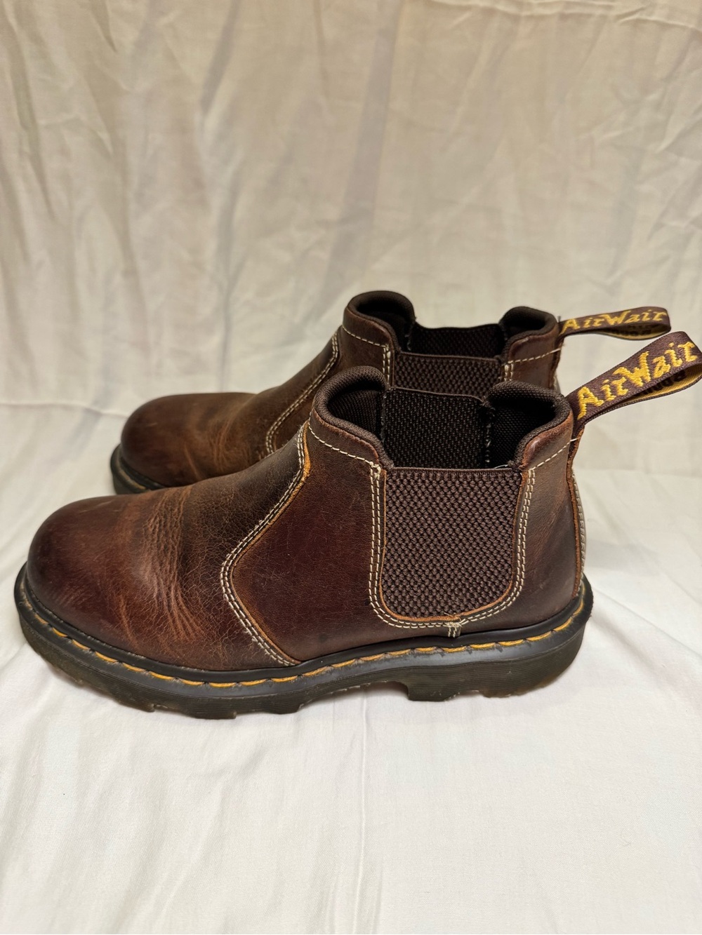 Dr. Martens Brown Leather Chelsea Work Boots Men’s [Size 7/ Woman’s 8] - Picture 6 of 11